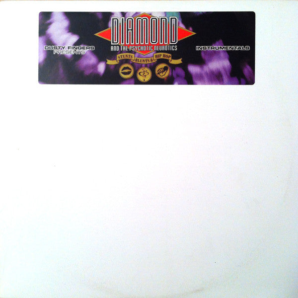 Image of Front Cover of 4844393S: 2xLP - DIAMOND AND THE PSYCHOTIC NEUROTICS, Stunts, Blunts & Hip Hop (Instrumentals) (Dusty Fingers; DF 222, US 1998, Stickered Plain Sleeve) Very light marks only.   VG+/VG