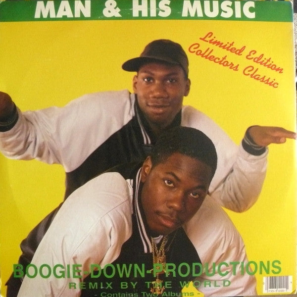 Image of Back Cover of 3324101E: 2xLP - BOOGIE-DOWN-PRODUCTIONS, Man & His Music (B-Boy; BB 1-2000, US 1988, Picture Sleeve, Insert, Limited Edition, Stereo)   VG/VG