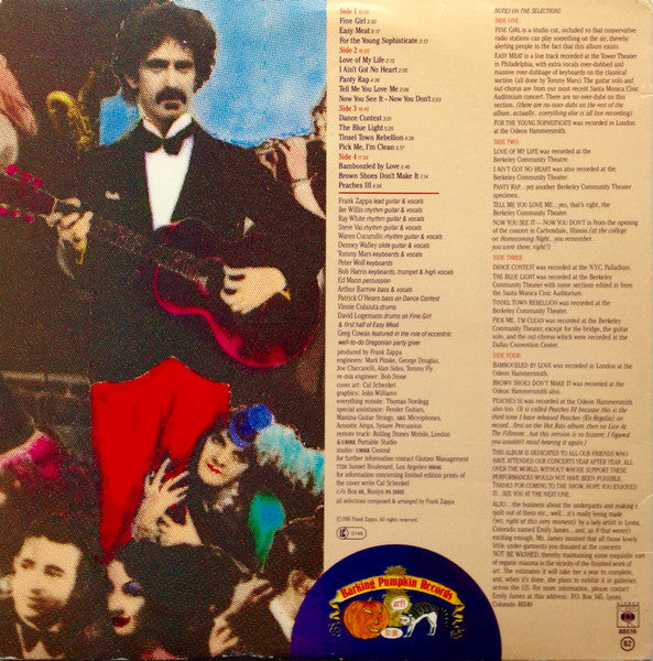 Image of Back Cover of 2xLP - VG/VG+ - FRANK ZAPPA, Tinsel Town Rebellion (CBS; CBS 88516, UK 1981, Gatefold), ,  - 3716371C