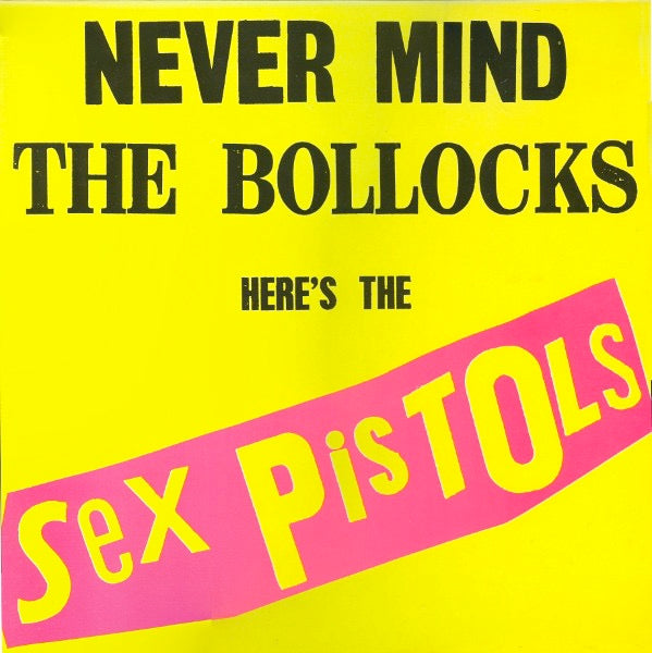 Image of Front Cover of 3814512C: LP - SEX PISTOLS, Never Mind the Bollocks (Virgin Grey; OVED136, UK 1987, Misprinted "Belsen Was a Gas" Rear Sleeve - 12 Titles (Liar Twice) w/ Barcode)   VG+/VG+