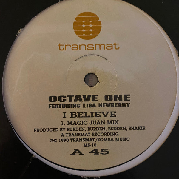 Image of Front Cover of 12" - /VG - OCTAVE ONE FEAT. LISA NEWBERRY, I Believe (Transmat; MS-10, US 1990), light marks only,  - 4246498S