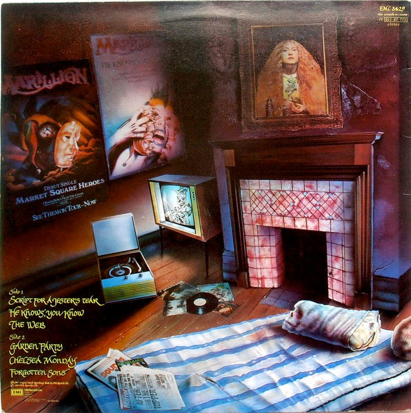 Image of Back Cover of LP - VG/VG - MARILLION, Script for a Jesters Tear (EMI; EMC3429, UK 1983, Gatefold), ,  - 2126179E