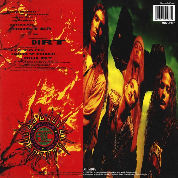 Image of Back Cover of LP - VG+/VG+ - ALICE IN CHAINS, Dirt (Music On Vinyl; MOVLP037, Europe 2009 Reissue, Inner, 180 Gram Vinyl), One light cosmetic mark from inner, does not effect play. NO stickered plastic sleeve.,  - 0816044C