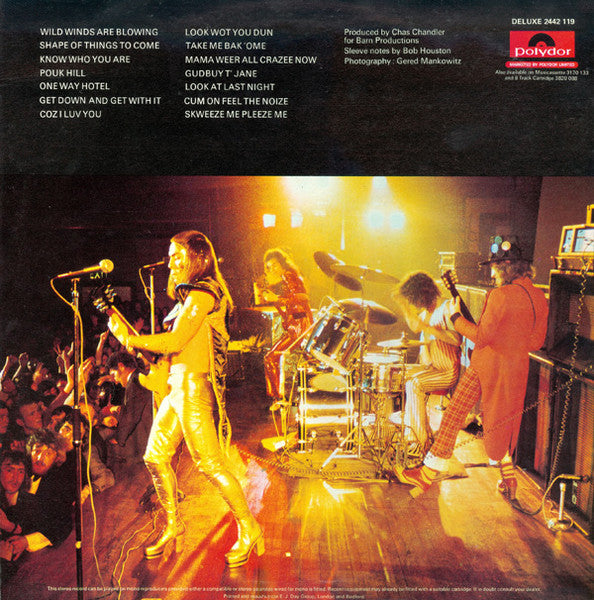 Image of Back Cover of 4024019E: LP - SLADE, Sladest (Polydor; 2442119, UK 1973, Gatefold, Stapled In Booklet)   VG/VG+