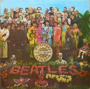 Image of Front Cover of LP - EX/EX - THE BEATLES, Sgt. Pepper's Lonely Hearts Club Band (Parlophone Black/Yellow; PCS 7027, UK 2012 Reissue, Gatefold, Inner & 2 Inserts, Stereo, 180 Gram Vinyl), ,  - 4226034E