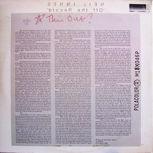 Image of Back Cover of 2xLP - VG/VG+ - NEIL INNES, Off the Record (MMC; MMC001, UK 1982, Gatefold), ,  - 2226277E