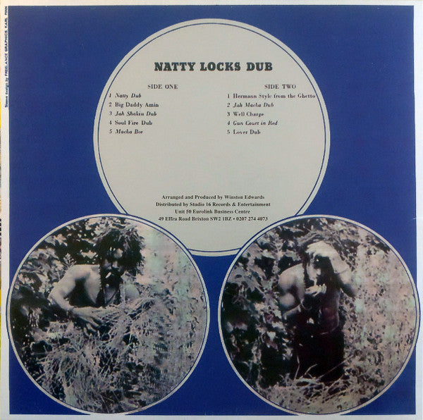 Image of Back Cover of 1954063S: LP - WINSTON EDWARDS, Natty Locks Dub (Studio 16; FLP2004, UK 2013 Reissue)   NEW/NEW