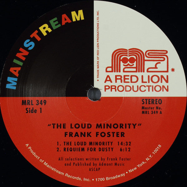 Image of Label Cover of LP - VG+/VG - FRANK FOSTER, Loud Minority (Mainstream; MRL 349, US 2002 Reissue, Gatefold), ,  - 3526312E