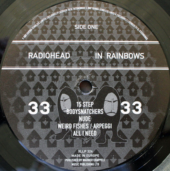 Image of Label Cover of LP - EX/EX - RADIOHEAD, In Rainbows (XL; XLLP 324, UK 2007, Heavy Card Sleeve, Inner, 180 Gram Vinyl, A1/B3 - 3rd Repress in 2007), Opened Instore, Still In Shrinkwrap,  - 2846269S