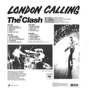 Image of Back Cover of 2xLP - NEW/NEW - THE CLASH, London Calling (Columbia; 88875112701, Europe 2015 Reissue, 2 Inners, 180 Gram), , Reissue of the 1979 and third album by 'the only band that matters'. It features all 19 of the original tracks, including the hidden hit 'Train in Vain. Bursting at the seams with creative energy, The Clash's stunning 1979 double album is now considered one of the greatest albums of all time. With ex-Mott the Hoople producer Guy Stevens harnessing their sound as never before,