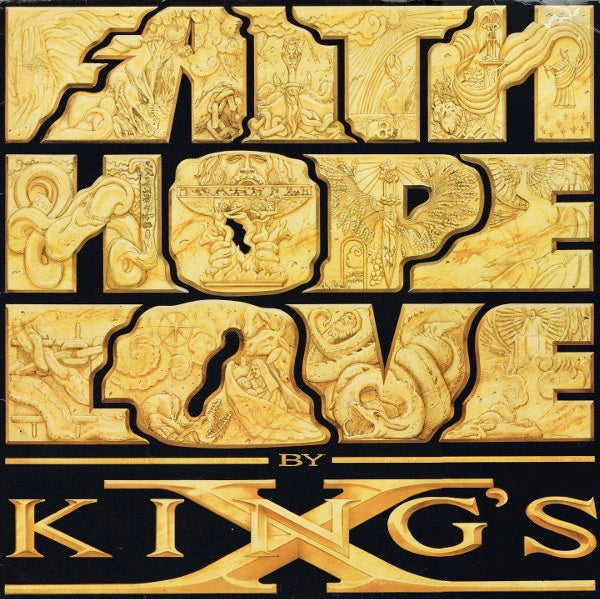 Image of Front Cover of 4915225C: LP - KINGS X, Faith Hope Love (Atlantic; 7567-82145, Europe 1990, Inner) Strong VG  VG/VG