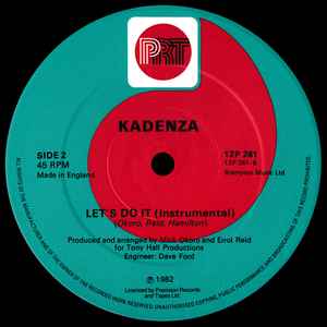 Image of Back Cover of 12" - /G+ - KADENZA, Let's Do It (PRT; 12P 261, UK 1983), Light marks across both sides with heavier ones on the B-side.,  - 3446247S