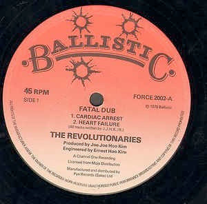 Image of Front Cover of 4714169C: 12" - REVOLUTIONARIES, Fatal Dub EP (Ballistic; FORCE2003, UK 1978, Company Sleeve, Inst / Dub 4 tracks) Light Marks only.  G+/G+