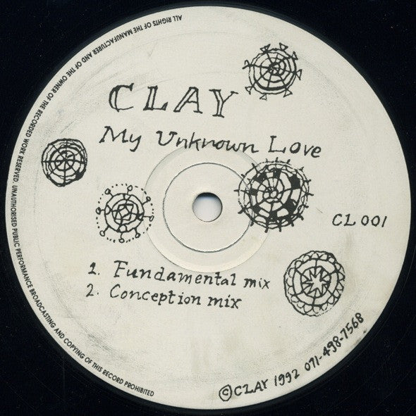 Image of Front Cover of 12" - /VG+ - CLAY, My Unknown Love (Clay; CL001, UK 1992), ,  - 1646244S