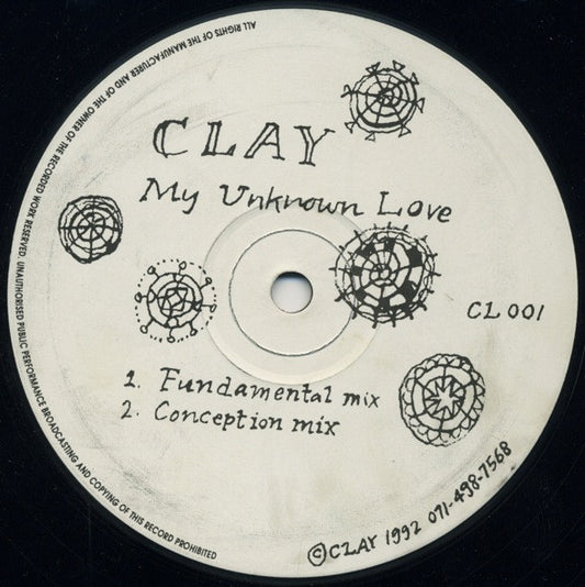 Image of Front Cover of 12" - /VG+ - CLAY, My Unknown Love (Clay; CL001, UK 1992), ,  - 1646244S