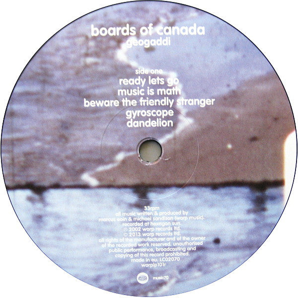 Image of Label Cover of 3xLP - NEW/NEW - BOARDS OF CANADA, Geogaddi (Warp; WARPLP101R, UK 2013, Triple Gatefold, 3 Inners, Download Code), , On 2002's 'Geogaddi' the Scottish duo create a subtly evil package that takes listeners on a unique journey that is different for every individual. It represents a considerable stride in ambition, reaching into dark unchartered territories and repaying close listening with the kind of organic insights that great music excels in unearthing.3LP Gatefold Vinyl - 140gram p