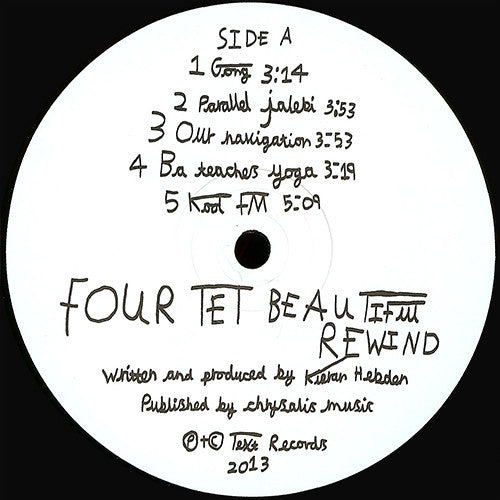 Image of Label Cover of LP - NEW/NEW - FOUR TET, Beautiful Rewind (Text ; TEXT025, UK 2013, 180 Gram Vinyl), ,  - 2216276C