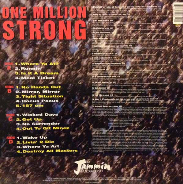 Image of Back Cover of 2xLP - VG/VG - VARIOUS, One Million Strong (Blakjam; BJAM 8810, UK 1998), ,  - 4226344E