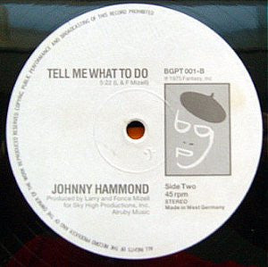 Image of Back Cover of 12" - /VG - JOHNNY HAMMOND, Shifting Gears / Tell Me What To Do (BGP; BGPT001, UK 1988, Plain Sleeve), ,  - 3026173E