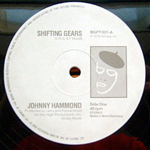 Image of Front Cover of 12" - /VG - JOHNNY HAMMOND, Shifting Gears / Tell Me What To Do (BGP; BGPT001, UK 1988, Plain Sleeve), ,  - 3026173E