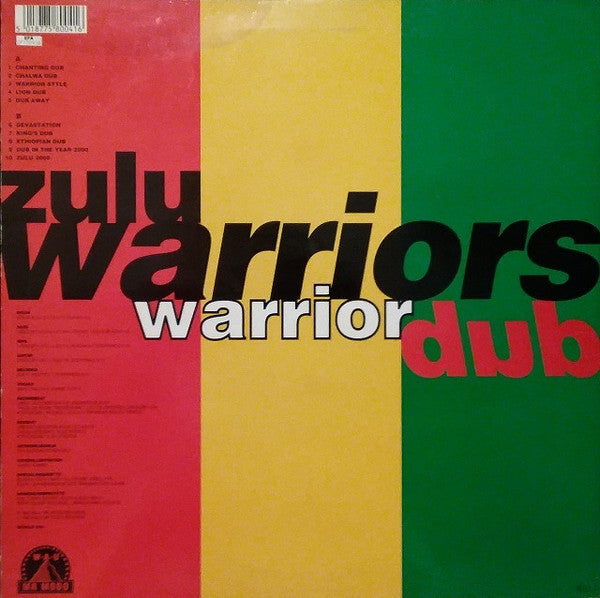 Image of Back Cover of 3415183C: LP - ZULU WARRIORS, Warrior Dub (WAU! Mr. Modo Recordings; MOWLP 004, UK 1989, Glossy Sleeve)   VG+/EX