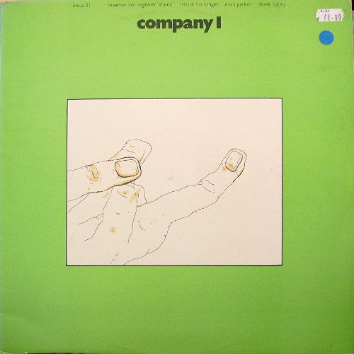 Image of Front Cover of LP - G+/VG - COMPANY (DEREK BAILEY, EVAN PARKER ETC.), Company 1 (Incus; INCUS 21, UK 1977), Sleeve essentially VG but graded down due to some tears from sticker removal. Sticker on label. Strong VG disc.,  - 1946117S
