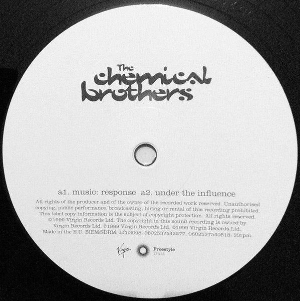 Image of Label Cover of 2xLP - NEW/NEW - THE CHEMICAL BROTHERS, Surrender (Virgin; 0602537540518, UK 2013 Reissue, Gatefold, 2 Inners, 180 Gram Vinyl), , English electronic music duo The Chemical Brothers' third studio album, released in June 1999. The band second #1 album saw the duo exploring further various electronic styles, including house music. Featuring the singles: 'Hey Boy Hey Girl', 'Let Forever Be', 'Out of Control', and 'Music: Response'. - 3636085E