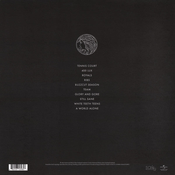 Image of Back Cover of LP - NEW/NEW - LORDE, Pure Heroine (Universal; 3753985, UK 2010s Reissue, Gatefold, Booklet), ,  - 2636166E