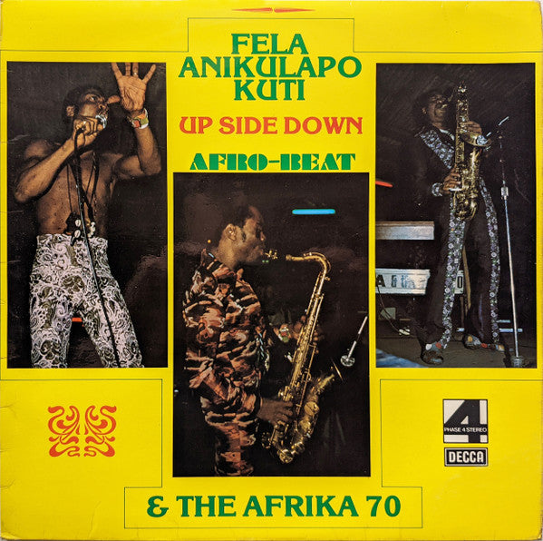 Image of Front Cover of LP - VG/G+ - FELA ANIKULAPO KUTI & AFRIKA 70, Up Side Down (Decca / Phase 4; 547 138, UK 1976, Laminated Sleeve), ,  - 3526070E