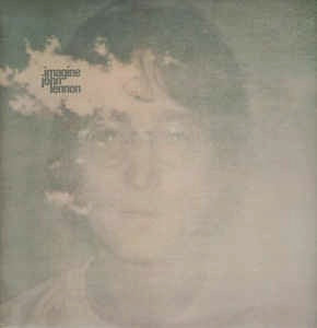 Image of Front Cover of LP - VG/VG - JOHN LENNON, Imagine (Apple; PAS 10004, UK 1971, Laminated Sleeve, Inner, Poster and Postcard, 1st Press), Strong VG - a few light marks, edge wear, pin holes on poster, small stain on postcard,  - 3246081S