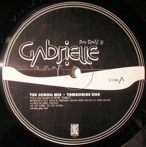 Image of Front Cover of 12" - /VG - ROY DAVIS JR., Gabrielle (Large; LJ-019, US 1996, Plain Sleeve), Strong VG, Timeless Garage House classic! - 2326299E