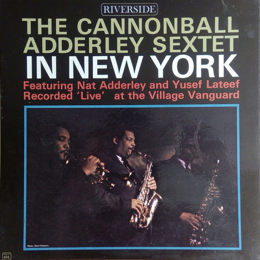 Image of Front Cover of LP - G+/VG - THE CANNONBALL ADDERLEY SEXTET, In New York (Riverside Records; RLP 404, UK 1962, Laminated Pasteback Sleeve, Mono), Wavy sleeve from tight laminate.,  - 3016047C