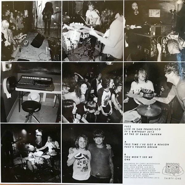 Image of Back Cover of 1054244S: 12" - FUZZ, Live In San Francisco (Castle Face; CF-31, US 2013, Download Code)   NEW/NEW