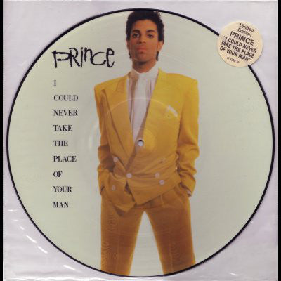 Image of Front Cover of 12" - VG/VG+ - PRINCE, I Could Never Take The Place Of Your Man (Paisley Park; W8288TP, Paisley Park    920 828-0, Paisley Park    W 8288 TP, UK 1987, Stickered Plastic Sleeve, Picture Disc), ,  - 3926109E