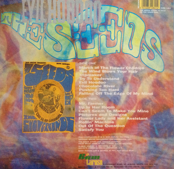 Image of Back Cover of LP - VG/VG - THE SEEDS, Evil Hoodoo (Bam-Caruso; KIRI 082, UK 1988, Inner), ,  - 3926322E