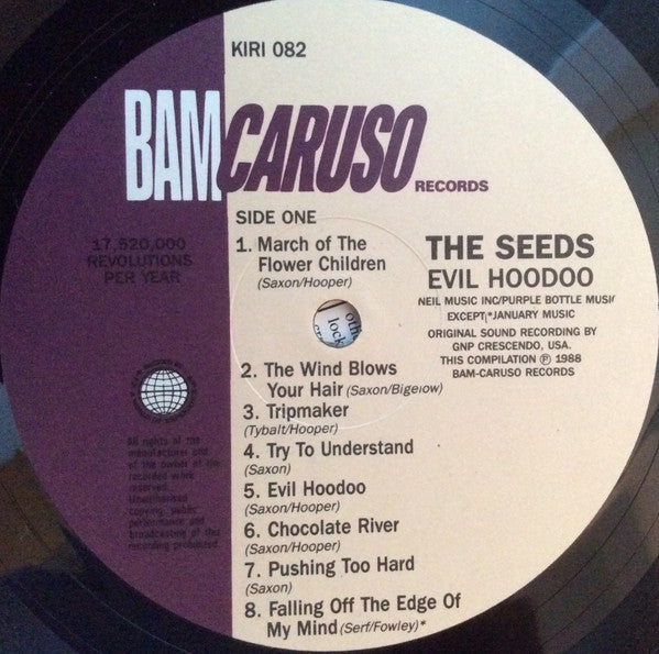 Image of Label Cover of LP - VG/VG - THE SEEDS, Evil Hoodoo (Bam-Caruso; KIRI 082, UK 1988, Inner), ,  - 3926322E