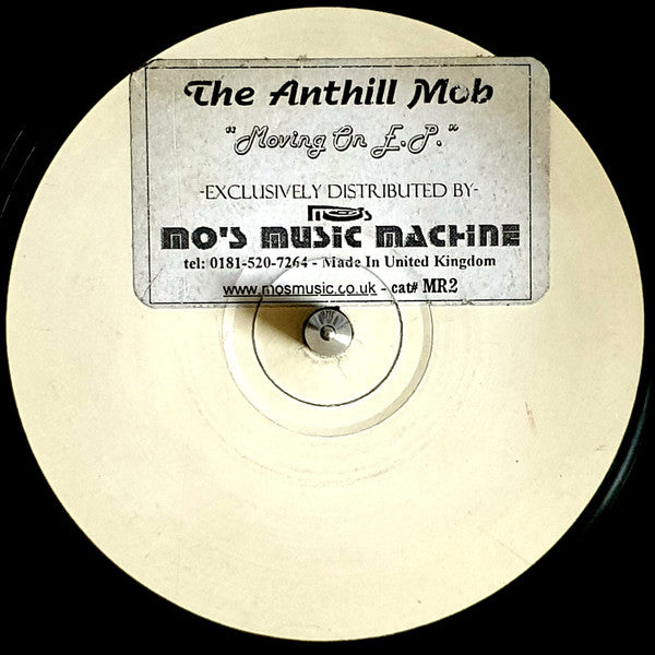 Image of Front Cover of 12" - /VG - ANTHILL MOB, The Moving On E.P. (Makeshift Records; MR2, UK 1998, Stickered White Label, Plain Sleeve), one or two faint scuffs and whispy hairlines - v. minor. pen on label, A1 // Never EverA2 // Time To MoveB1 // I Don't KnowB2 // Give Me It - 2146040S