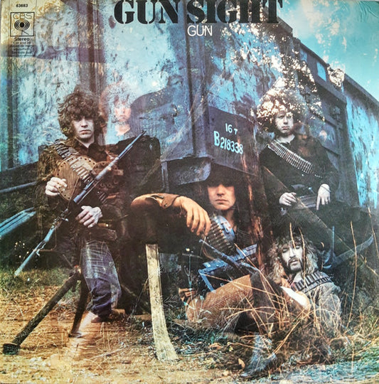 Image of Front Cover of LP - VG+/VG+ - GUN, Gun Sight (CBS Orange (33 1/3 On Label); 63683, UK 1969, Laminated Front Sleeve), Strong VG+ - Nice Copy, Company Inner (Split),  - 2826201E