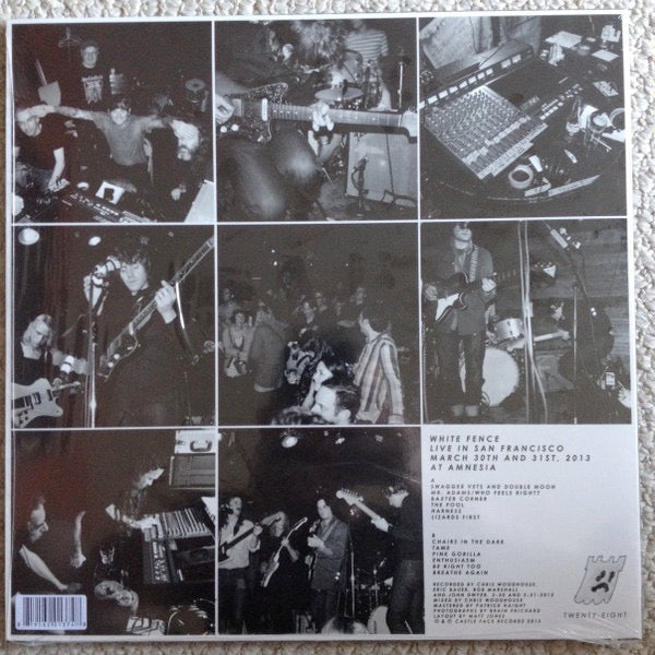 Image of Back Cover of 1014450C: LP - WHITE FENCE, Live In San Francisco (Castle Face Records; CF-028, US 2013, Black Inner, Download Code)   NEW/NEW