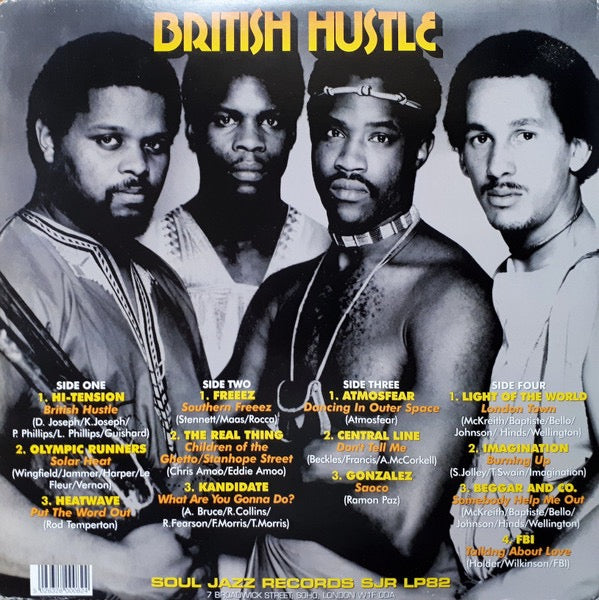 Image of Back Cover of 4514520C: 2xLP - VARIOUS, British Hustle - The Sound Of British Jazz-Funk 1974-1982 (Soul Jazz; SJRLP82, UK 2003, Picture Sleeve, 2 Inners) Some paper scuffs to discs - strong VG.  VG/VG