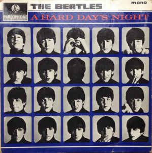 Image of Front Cover of LP - VG/VG+ - THE BEATLES, A Hard Day's Night (Parlophone Silver/Black, EMI on Label Rim; PCS 3058, UK 1976 Reissue, Laminated Front Sleeve, 2 Boxed EMI Logos), Sleeve Creased,  - 2526203E