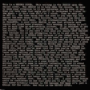 Image of Front Cover of LP - VG/VG - XTC, Go 2 (Virgin; V2108, UK 1978, Insert, No Stamped Inner, Version Without 12"), Strong VG, Sticker Stuck To Sleeve, Edge And Ring Wear,  - 1826268E