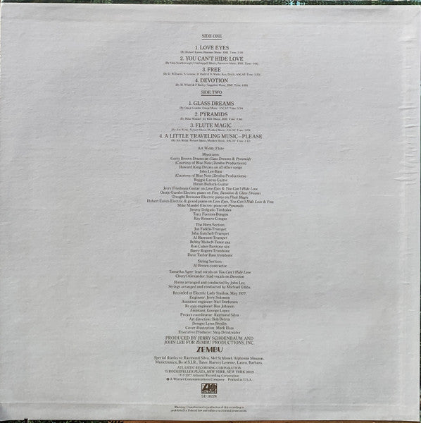 Image of Back Cover of LP - G+/G - ART WEBB, Love Eyes (Atlantic; SD 18226, US 1977, Pasteback Sleeve, Company Inner), ,  - 3946287S