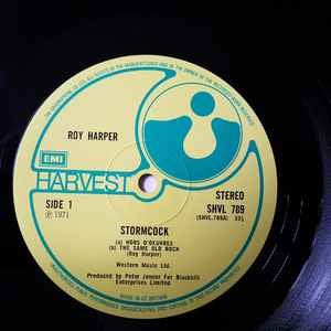 Image of Label Cover of LP - G+/VG - ROY HARPER, Stormcock (Harvest Green, Gramophone Co On Rim, EMI Box; SHVL 789, UK 1971 Reissue, Textured Gatefold Sleeve, No Inner, No Insert), Water And Sticker Damage To Sleeve, Ring Wear,  - 1326135E