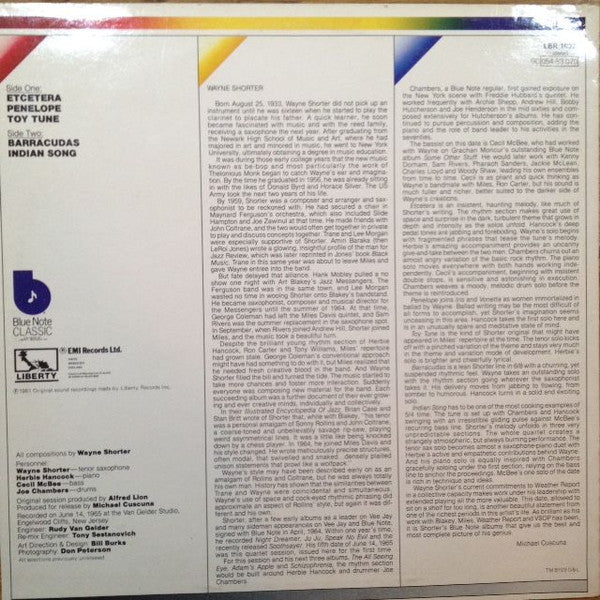 Image of Back Cover of LP - VG/VG - WAYNE SHORTER, Etcetera (Blue Note; LBR 1037, UK 1981), ,  - 3126193E