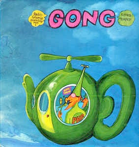 Image of Front Cover of LP - VG/VG - GONG, Radio Gnome Invisible Part 1 - Flying Teapot (Virgin B&W Drawing; V2002, UK 1973, Gatefold), Strong VG - Hairlines, edge wear,  - 2546007S