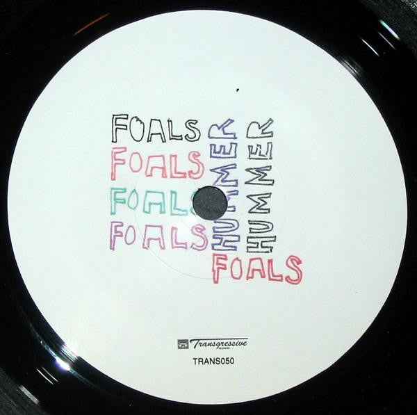 Image of Label Cover of 7" - VG/VG - FOALS, Hummer (Transgressive Records; TRANS050, UK 2007, Picture Sleeve, Limited To 1000), Vinyl strong VG, light marks only. Sleeve has the start of a split on top seam & a corner crease.,  - 4216036C