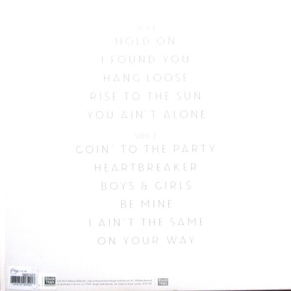 Image of Back Cover of LP - VG+/VG+ - ALABAMA SHAKES, Boys & Girls (Rough Trade; RTRADLP650, UK 2012, Inner, Bonus 7"), Still In Opened Shrinkwrap With Hype Sticker,  - 3526091E