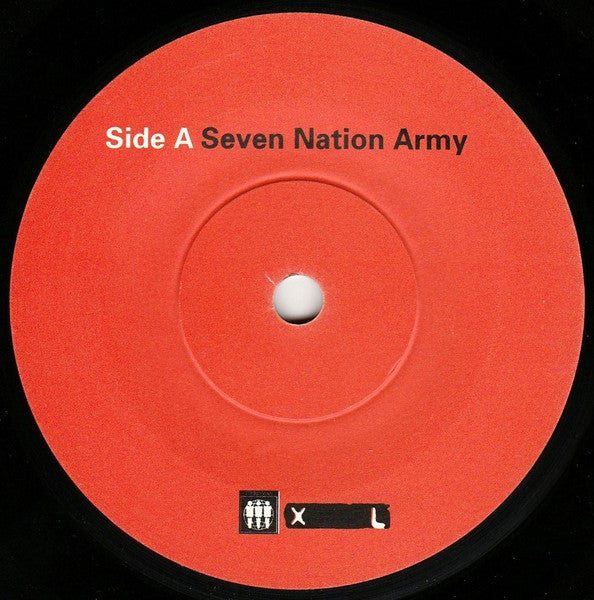 Image of Label Cover of 4624052E: 7" - THE WHITE STRIPES, Seven Nation Army / In The Cold, Cold, Night (XL; XLLP 162 DJ, UK 2003, Promo, Picture Sleeve)   VG+/VG+