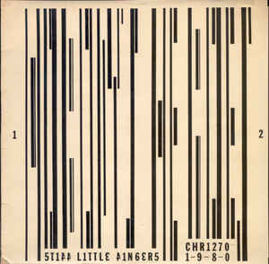 Image of Front Cover of LP - VG/VG - STIFF LITTLE FINGERS, Nobody's Heroes (Chrysalis Blue/White; CHR 1270, UK 1980, Laminated Sleeve, Inner), Hairlines, edge wear, side1 has plain white label - someone has written song titles on it,  - 3046048S